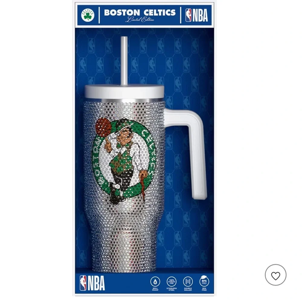 NWT Hydrapeak NBA Licensed 40oz Bling Voyager Stainless Steel Tumbler Rhinestone